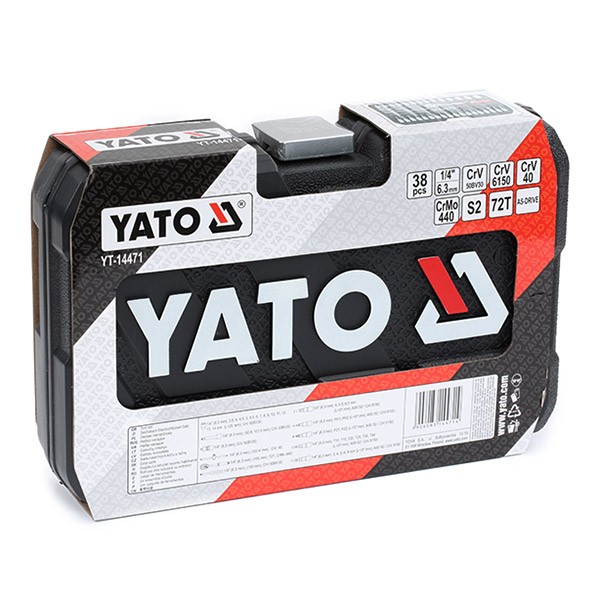 trinquete 72 T YT-14471 Yato profesional Socket Set 38 piezas 1/4" sistema de unidad como
